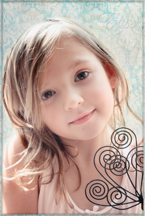 Soft Color with Background Treatment of 6 year old Elise